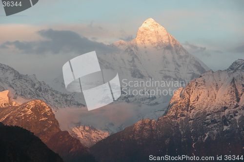 Image of Sunset in the Himalyan mountains 1