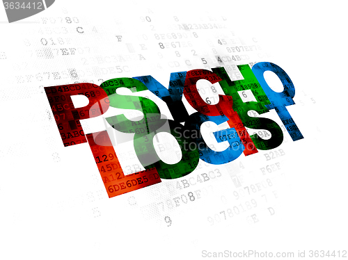 Image of Healthcare concept: Psychologist on Digital background