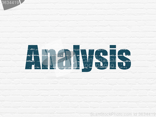 Image of Marketing concept: Analysis on wall background