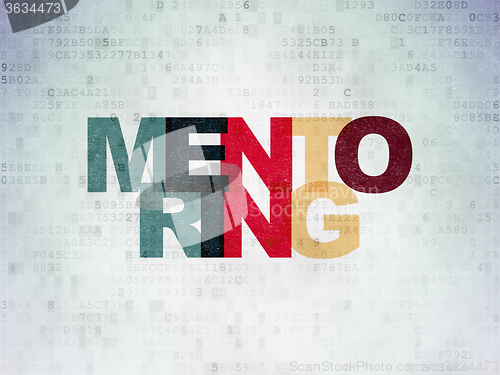 Image of Studying concept: Mentoring on Digital Paper background