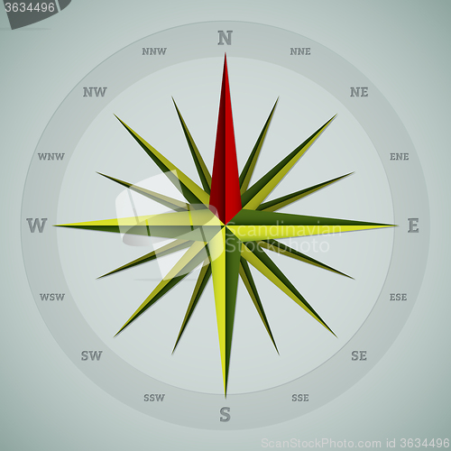 Image of Cool 16 point compass design