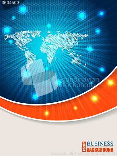 Image of Bursting map brochure with orange wave