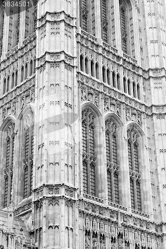 Image of old in london  historical    parliament glass  window    structu