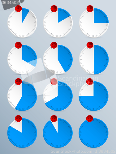 Image of Countdown timer set of twelve