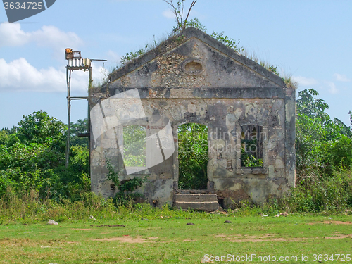 Image of rundown house facade in Cuba