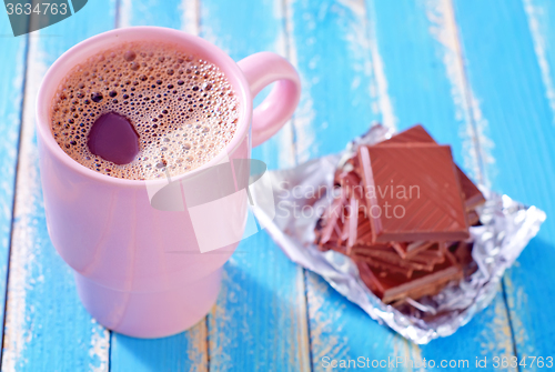 Image of cocoa drink with chocolate