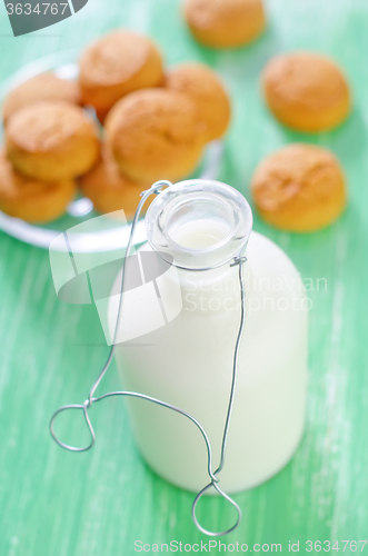 Image of milk with cookies