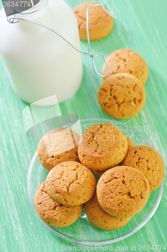 Image of milk with cookies