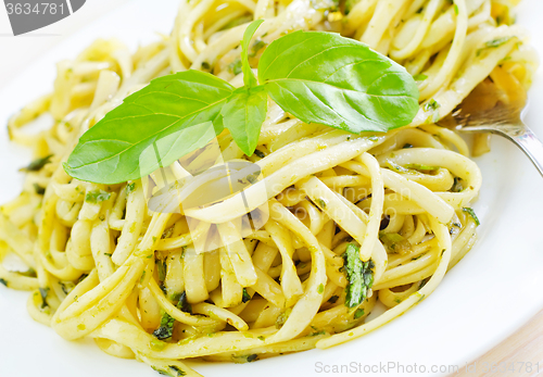 Image of pasta with pesto