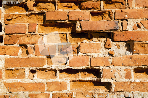 Image of destroyed brick wall  