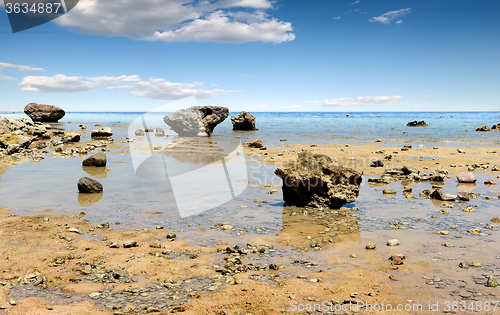 Image of Low water on beach