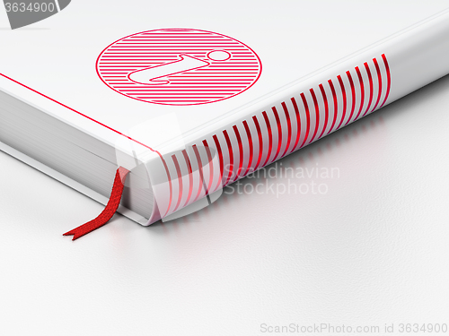 Image of Web design concept: closed book, Information on white background