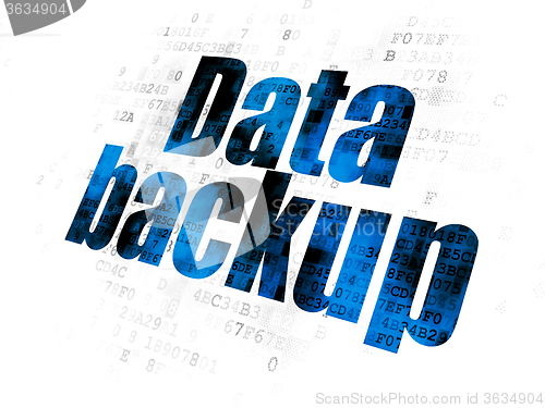 Image of Information concept: Data Backup on Digital background