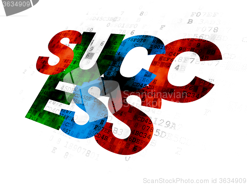 Image of Business concept: Success on Digital background