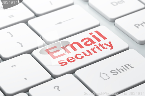 Image of Security concept: Email Security on computer keyboard background