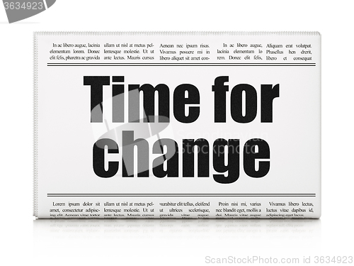 Image of Time concept: newspaper headline Time for Change