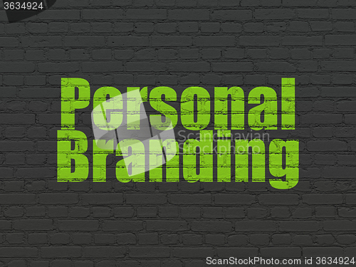 Image of Marketing concept: Personal Branding on wall background