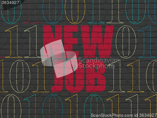 Image of Business concept: New Job on wall background