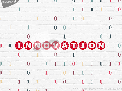 Image of Business concept: Innovation on wall background