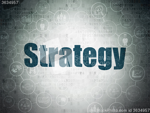 Image of Finance concept: Strategy on Digital Paper background
