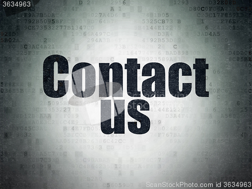 Image of Marketing concept: Contact Us on Digital Paper background