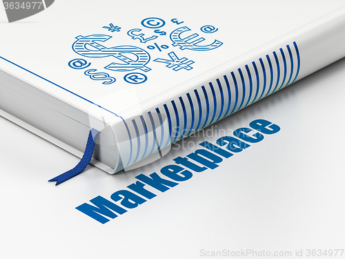Image of Marketing concept: book Finance Symbol, Marketplace on white background