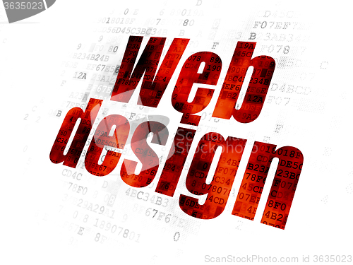 Image of Web design concept: Web Design on Digital background