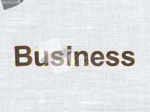 Image of Business concept: Business on fabric texture background