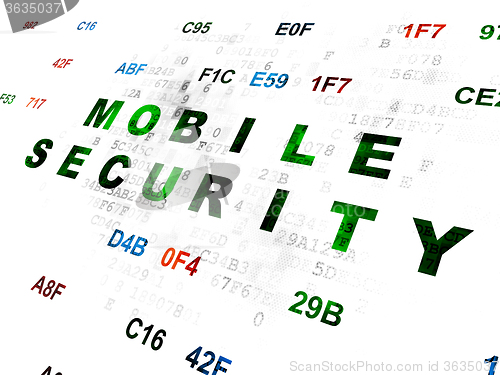 Image of Safety concept: Mobile Security on Digital background