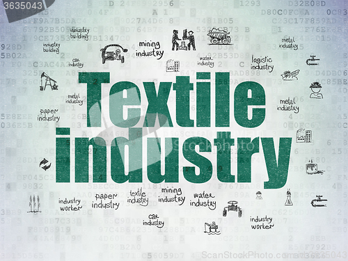 Image of Industry concept: Textile Industry on Digital Paper background