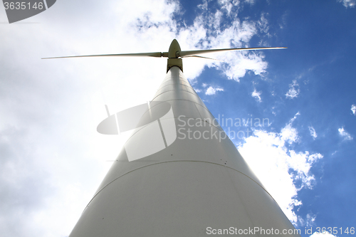 Image of wind power and blue sky