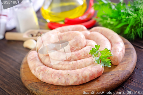 Image of raw sausages