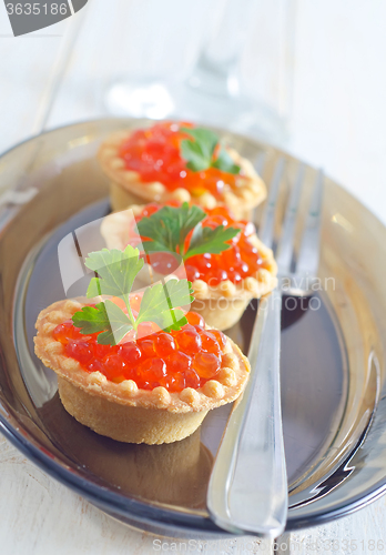 Image of tartalets with caviar