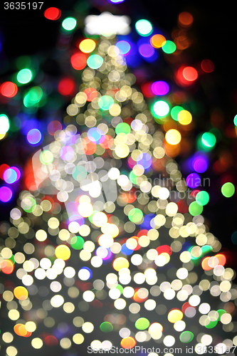 Image of abstract christmas color lights background