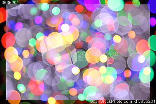 Image of abstract christmas color lights background