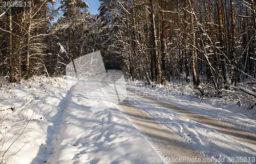 Image of the winter road  