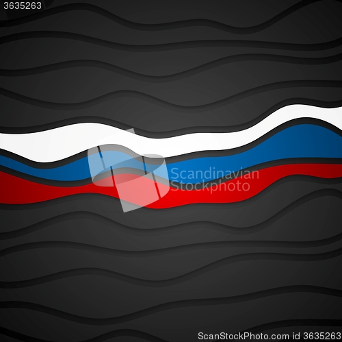 Image of Corporate wavy bright abstract background. Russian flag colors