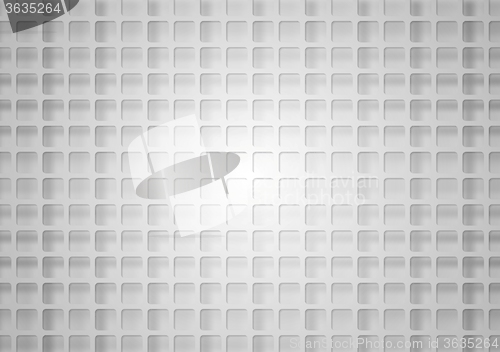 Image of Grey geometric square mesh with shadow