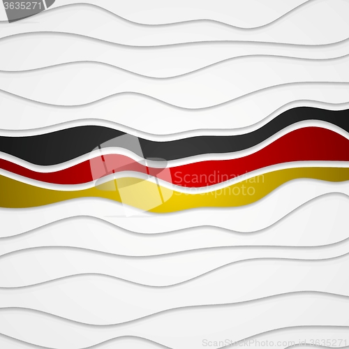 Image of Corporate wavy bright abstract background. German flag colors