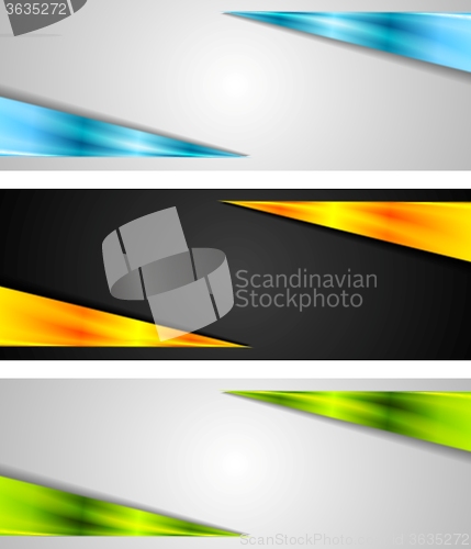 Image of Abstract bright tech banners