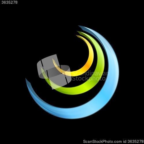 Image of Colorful logo element vector design