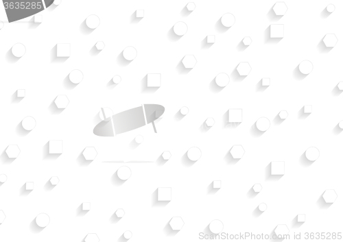 Image of Abstract white geometrical shapes. Vector tech background