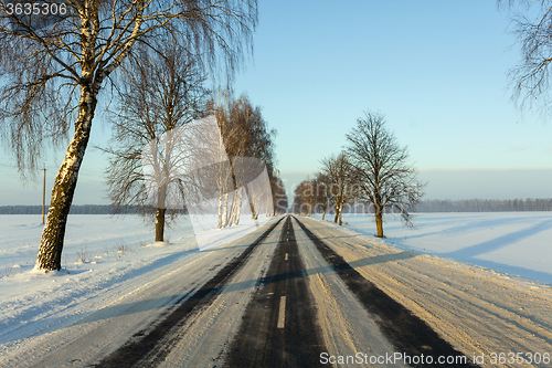 Image of the winter road  