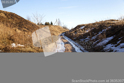 Image of rural road in spring  