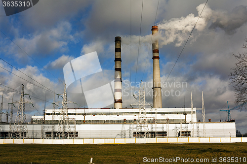 Image of power plant .close up. 