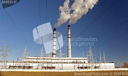 Image of power plant . close up. Belarus