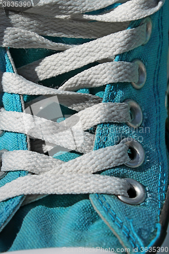 Image of Turquoise sneaker with sholace