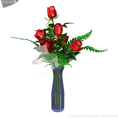 Image of Red Rose Flowers