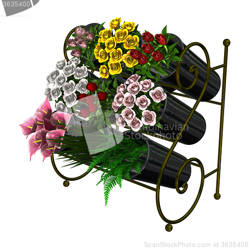Image of Flower Stand on White