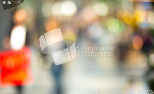 Image of blurred background of shopping center